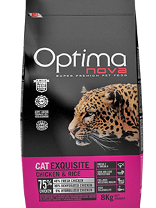 Optimanova cat adult Exquisite Pile/riža 2kg LG