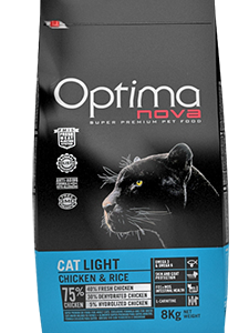 Optimanova cat adult Light pile/riža 2kg LG