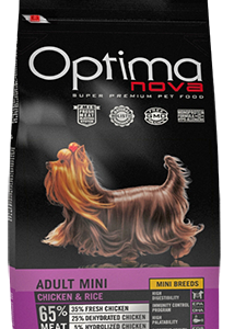 Optimanova dog adult mini pile/riža 12kg LG