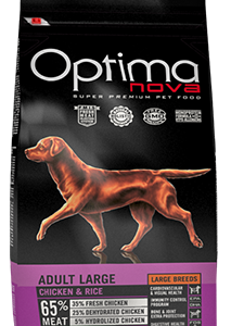Optimanova dog adult large pile/riža 12kg LG