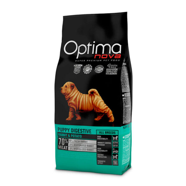 Optimanova dog puppy medium Kunić/krumpir 12kg GF