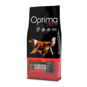 Optimanova dog adult medium Active pile/riža 12kg