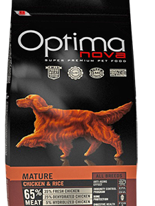 Optimanova dog adult medium mature pile/riža 12kg