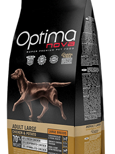 Optimanova dog adult large pile/krumpir 12kg GF