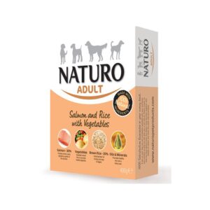 Naturo pašteta 400g losos/riža/povrće 1/7