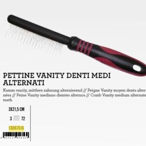 Češalj Vanity 4x21.5 dvostrani poddlaka xT