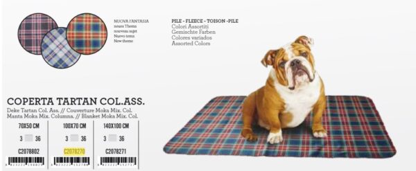 Ležaj 140x100 Dekica Tartan