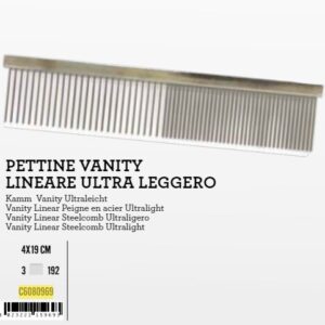Češalj Vanity 4x19cm metal ultralight xT