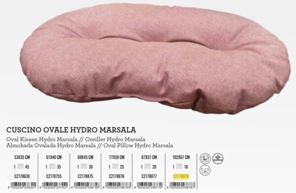 Jastuk 102x67cm Hydro Marsala vodootporan