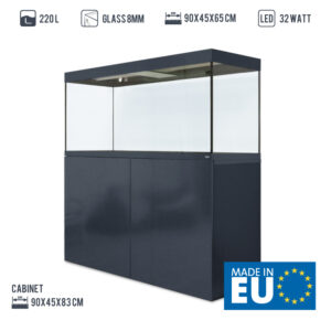 Amtra akvarij ALUX 220 LED sivi combi 90x45x65cm