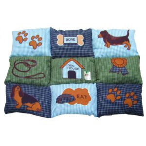 Jastuk 80x58cm Patchwork blue mix Tatrapet