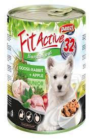 Panzi konzerva Fit-Active Premium Dog 415g Junior patka/zec