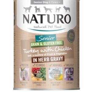 Naturo konzerva Grain&Gluten Free 390g Senior pura/pile 1/12