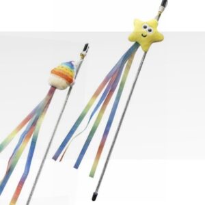 Igračka za mace štapić Rainbow mix 40cm