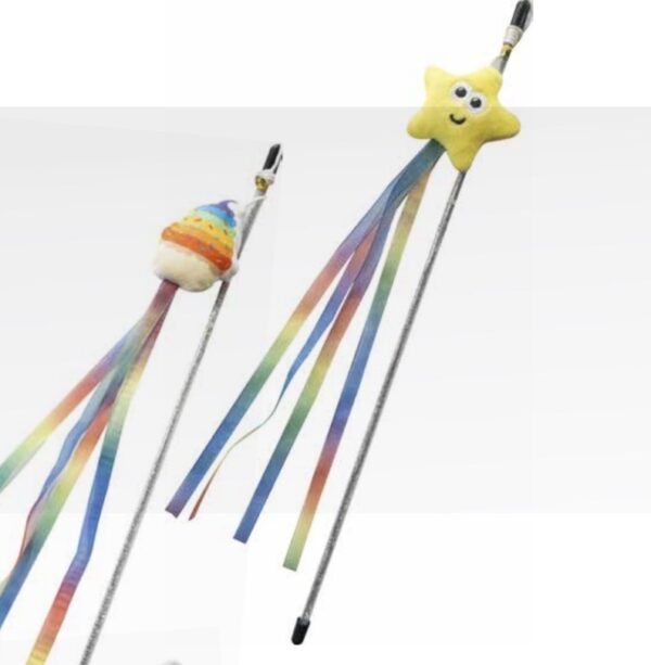 Igračka za mace štapić Rainbow mix 40cm