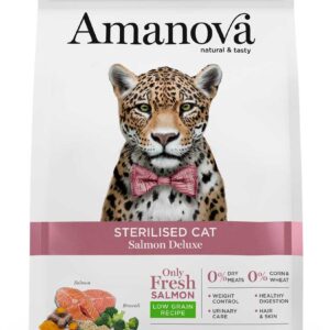 Amanova cat adult Sterilised Deluxe losos 300g