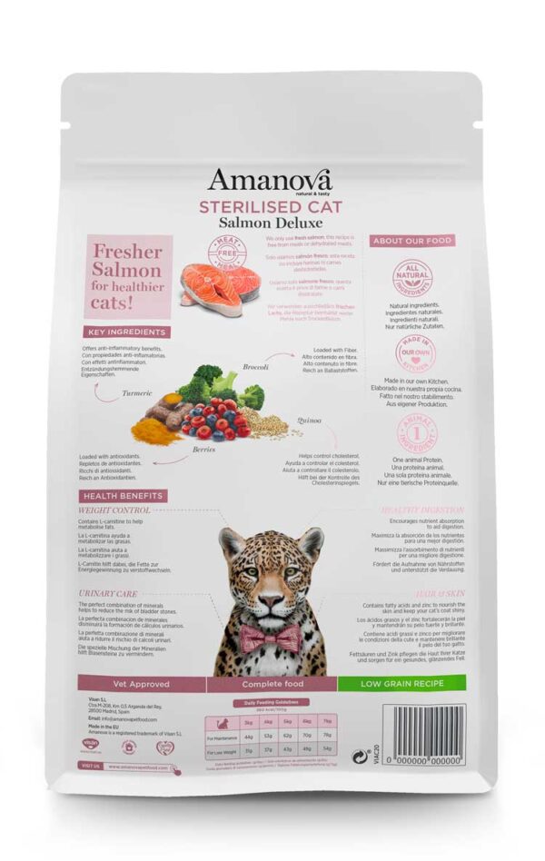 Amanova cat adult Sterilised Deluxe losos 1,5kg - Image 2