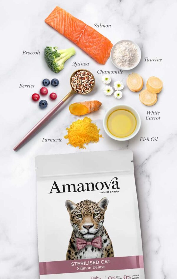 Amanova cat adult Sterilised Deluxe losos 1,5kg - Image 5