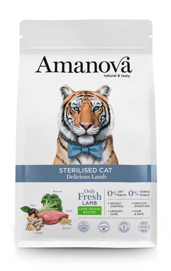 Amanova cat adult Sterilised Delicious janje 1,5kg