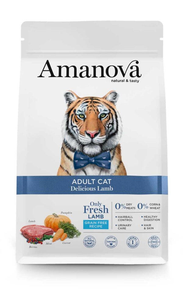 Amanova cat adult Delicious janje 1,5 kg GF
