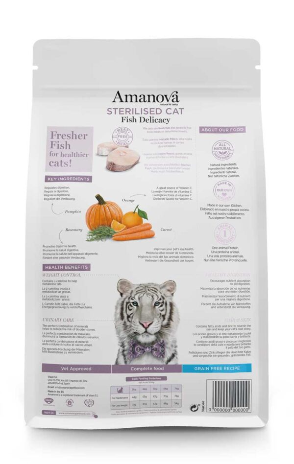 Amanova cat adult Sterilised Delicacy bijela riba 300g GF - Image 2