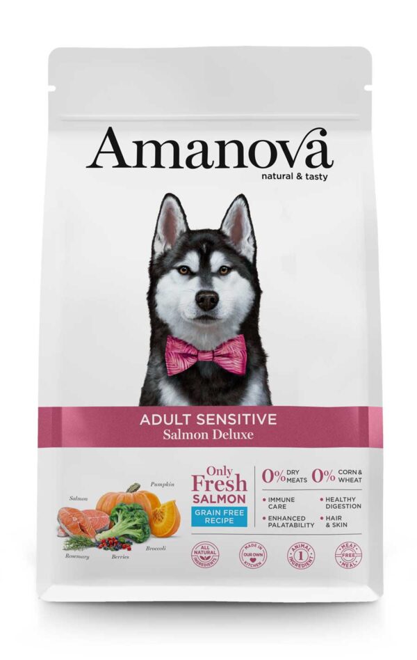 Amanova dog adult Sensitive Deluxe losos 10kg GF