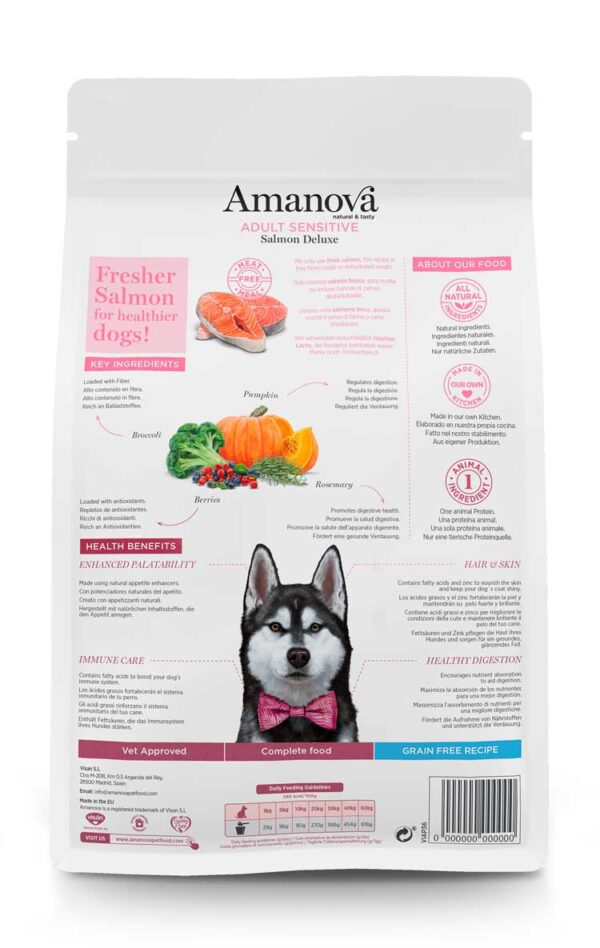 Amanova dog adult Sensitive Deluxe losos 10kg GF - Image 2
