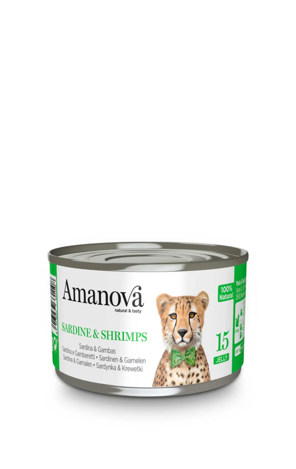 Amanova cat adult konzerva 70g srdele/kozice u želeu