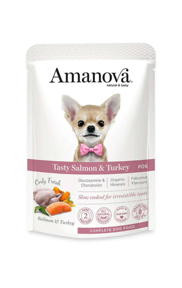 Amanova dog vrećica 100g Tasty losos/pura