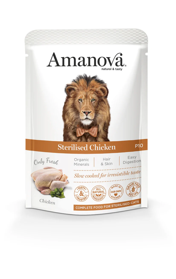 Amanova cat vrećica 85g adult Sterilised pile