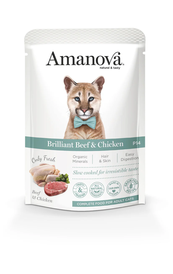 Amanova cat vrećica 85g adult Brilliant govedina/pile