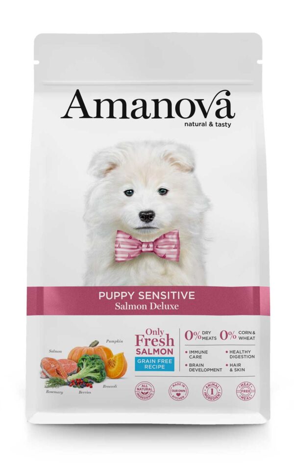 Amanova dog puppy Sensitive Deluxe losos 7kg GF