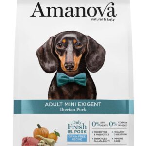 Amanova dog adult mini Exigent Iberian pork 7kg GF