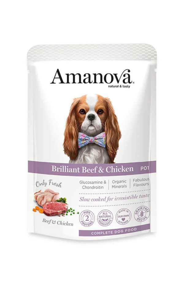 Amanova dog vrećica 300g Brilliant govedina/pile